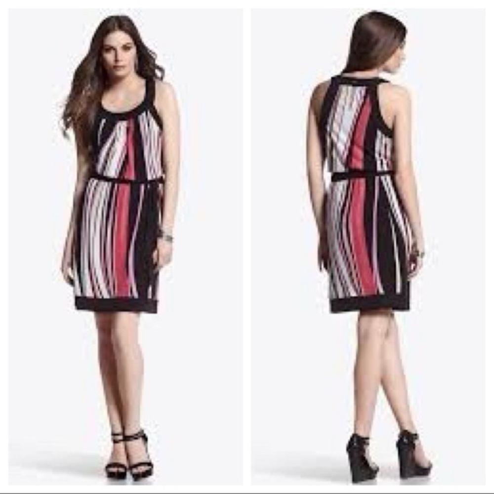 NWT White House Black Market Wavy Stripe Dress